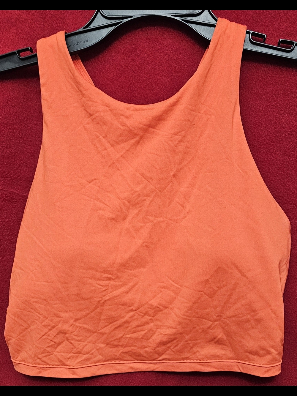 Athleta Conscious Crop Tank Bra A-C in Heather Orange Womens Size Small
